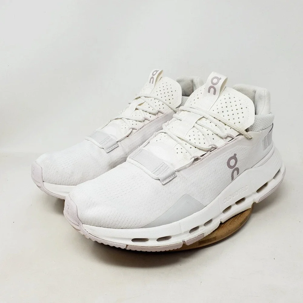 On Cloudnova Shoes Womens 11 White Sneaker Casual Gym Running Comfort